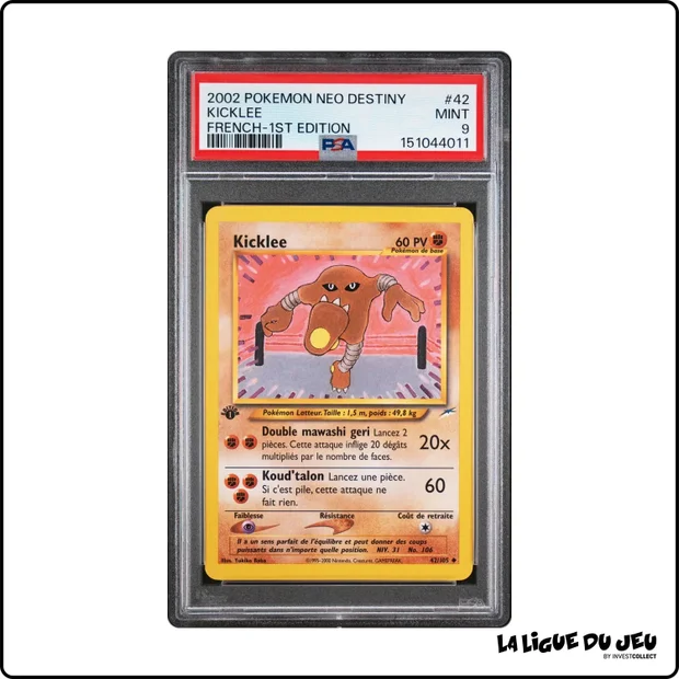 Peu Commune - Pokemon - Neo Destiny - Kicklee - 42/105 - 1er édition - PSA 9 - Français