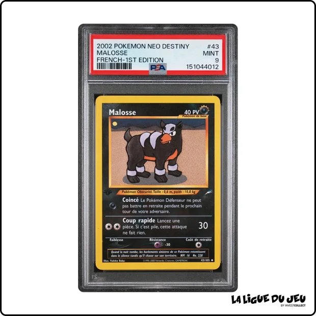Peu Commune - Pokemon - Neo Destiny - Malosse - 43/105 - 1er édition - PSA 9 - Français