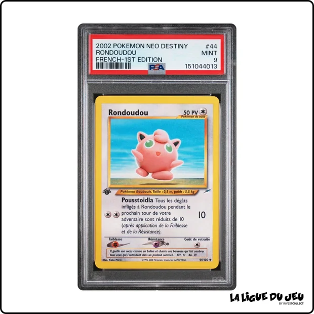 Peu Commune - Pokemon - Neo Destiny - Rondoudou - 44/105 - 1er édition - PSA 9 - Français