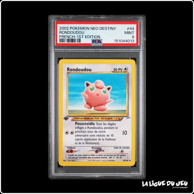 Peu Commune - Pokemon - Neo Destiny - Rondoudou - 44/105 - 1er édition - PSA 9 - Français