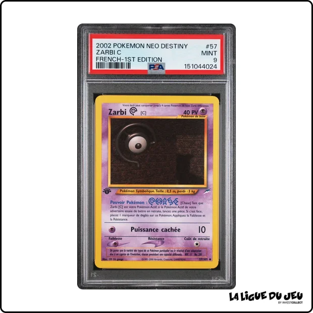 Peu Commune - Pokemon - Neo Destiny - Zarbi C - 57/105 - 1er édition - PSA 9 - Français