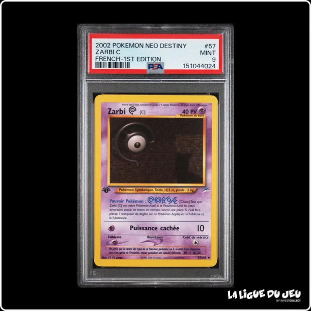 Peu Commune - Pokemon - Neo Destiny - Zarbi C - 57/105 - 1er édition - PSA 9 - Français