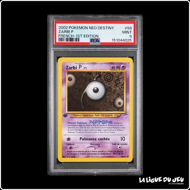 Peu Commune - Pokemon - Neo Destiny - Zarbi P - 58/105 - 1er édition - PSA 9 - Français