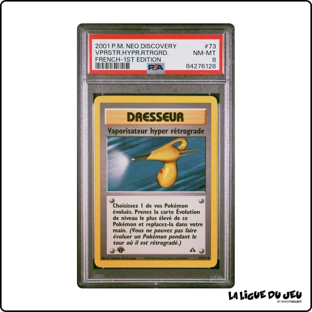 Peu Commune - Pokemon - Neo Discovery - Vaporisateur hyper rétrograde - 73/75 - 1er édition - PSA 8 - Français