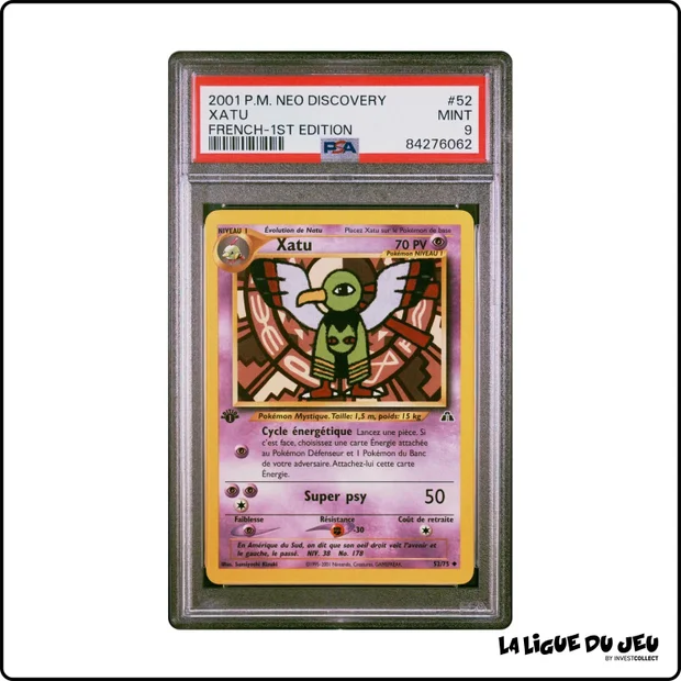 Peu Commune - Pokemon - Neo Discovery - Xatu - 52/75 - 1er édition - PSA 9 - Français