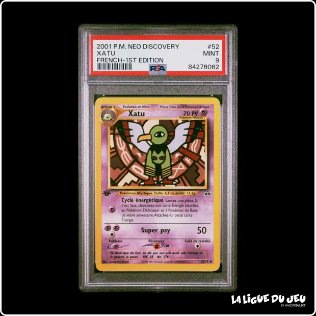 Peu Commune - Pokemon - Neo Discovery - Xatu - 52/75 - 1er édition - PSA 9 - Français