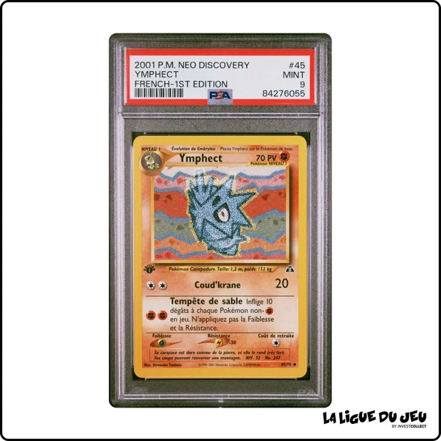 Peu Commune - Pokemon - Neo Discovery - Ymphect - 45/75 - 1er édition - PSA 9 - Français