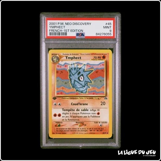 Peu Commune - Pokemon - Neo Discovery - Ymphect - 45/75 - 1er édition - PSA 9 - Français