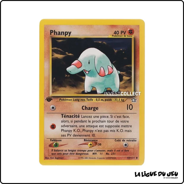 Peu commune - Pokemon - Neo Genesis - Phanpy 43/111