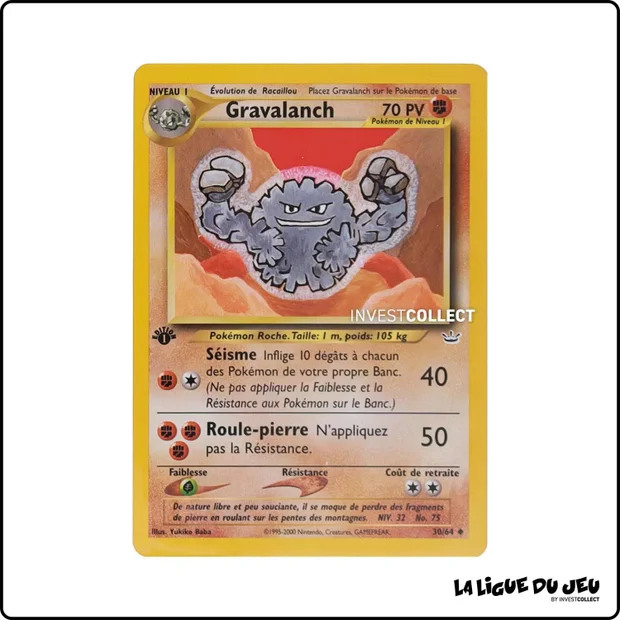 Peu commune - Pokemon - Neo Revelation - Gravalanch 30/64