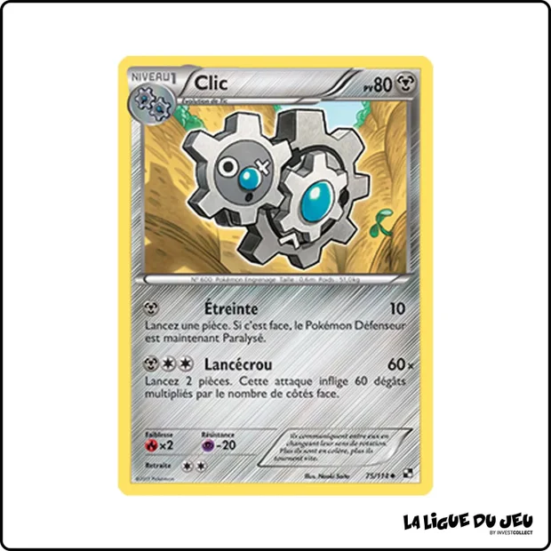 Peu commune - Pokemon - Noir et Blanc de Base - Clic 75/114