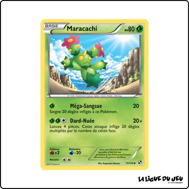 Peu commune - Pokemon - Noir et Blanc de Base - Maracachi 11/114