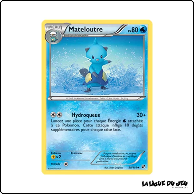 Peu commune - Pokemon - Noir et Blanc de Base - Mateloutre 30/114