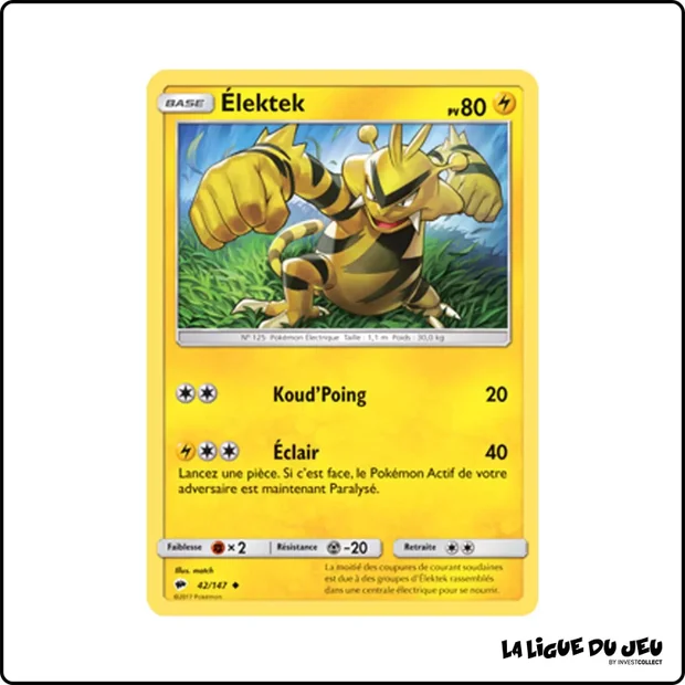 Peu commune - Pokemon - Ombres Ardentes - Élektek 42/147