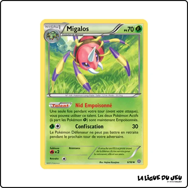 Peu commune - Pokemon - Origines Antiques - Migalos 6/98