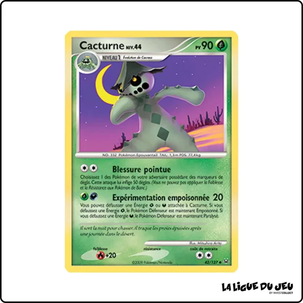 Peu commune - Pokemon - Platine de Base - Cacturne 42/127