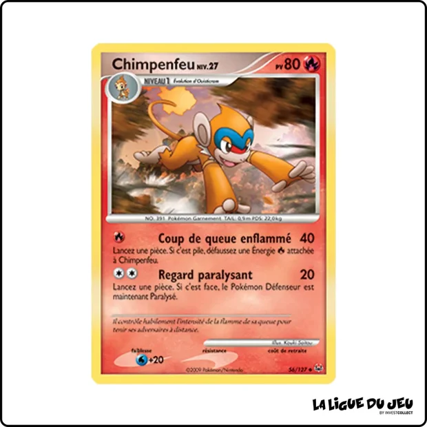 Peu commune - Pokemon - Platine de Base - Chimpenfeu 56/127