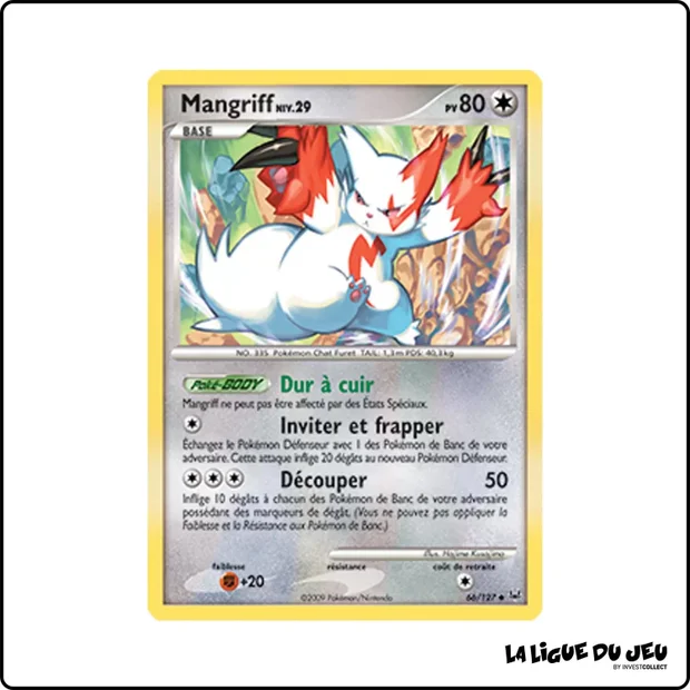 Peu commune - Pokemon - Platine de Base - Mangriff 66/127
