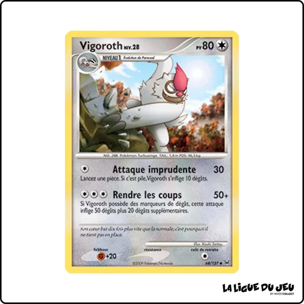 Peu commune - Pokemon - Platine de Base - Vigoroth 64/127