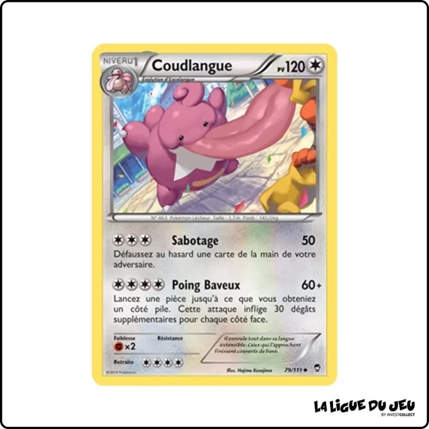 Peu commune - Pokemon - Poings Furieux - Coudlangue 79/111