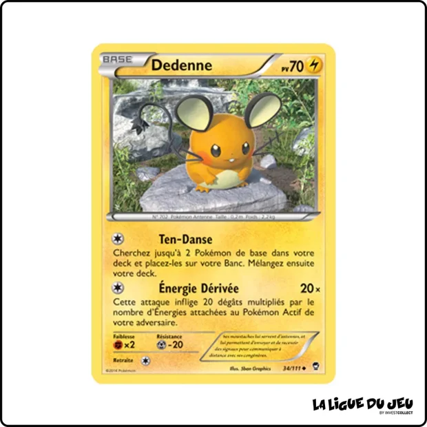 Peu commune - Pokemon - Poings Furieux - Dedenne 34/111