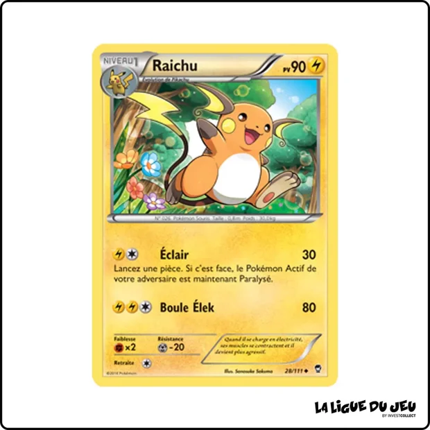 Peu commune - Pokemon - Poings Furieux - Raichu 28/111