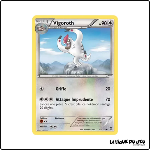 Peu commune - Pokemon - Poings Furieux - Vigoroth 82/111