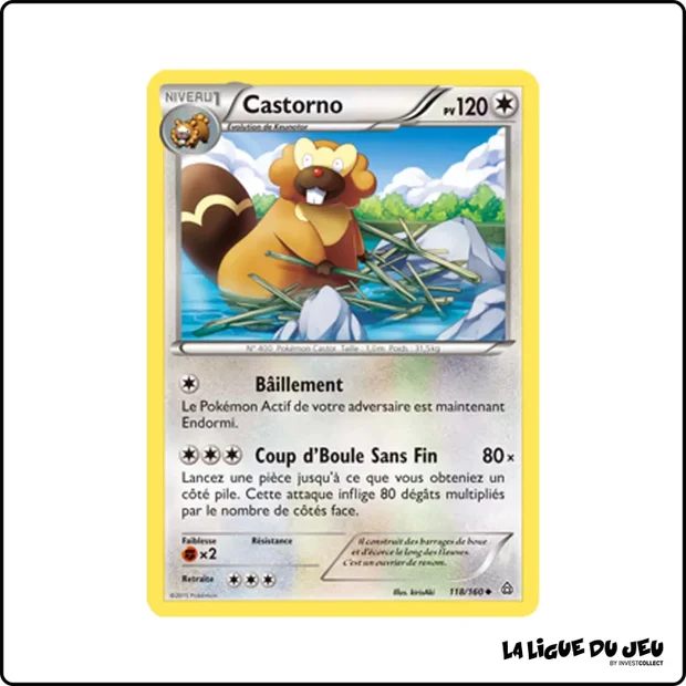 Peu commune - Pokemon - Primo Choc - Castorno 118/160