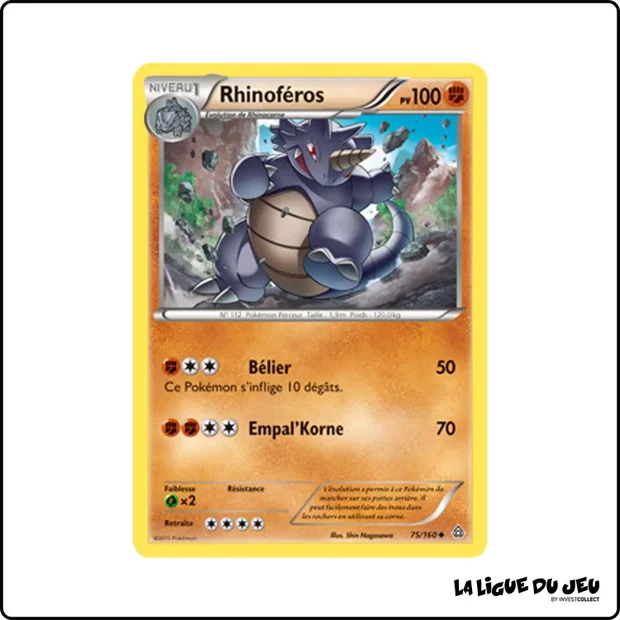 Peu commune - Pokemon - Primo Choc - Rhinoféros 75/160