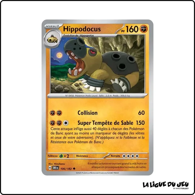 Peu commune - Pokemon - Rivalités Destinées - Hippodocus 106/182