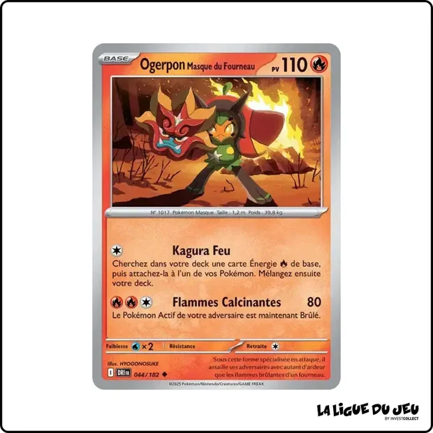 Peu commune - Pokemon - Rivalités Destinées - Ogerpon Masque du Fourneau 44/182