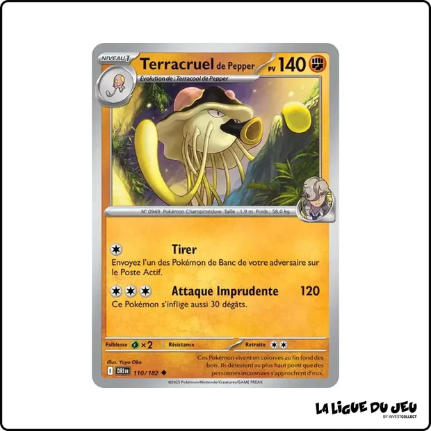 Peu commune - Pokemon - Rivalités Destinées - Terracruel de Pepper 110/182