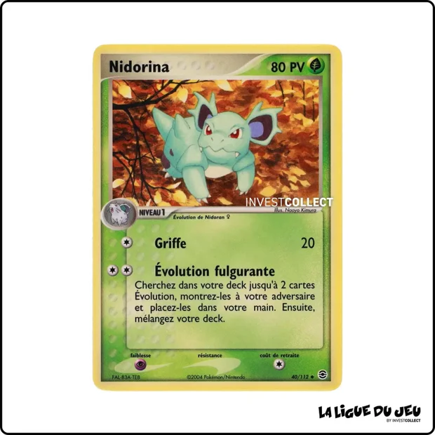 Peu commune - Pokemon - Rouge Feu Vert Feuille - Nidorina 40/112