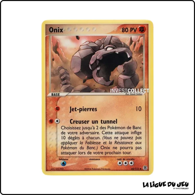Peu commune - Pokemon - Rouge Feu Vert Feuille - Onix 42/112