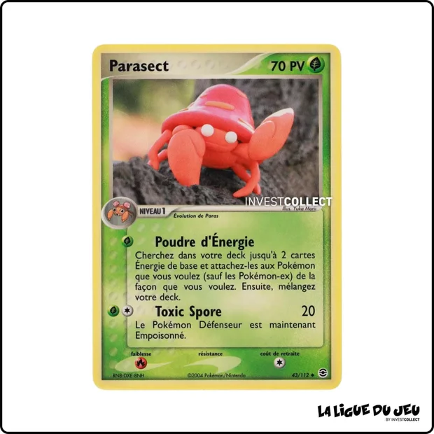 Peu commune - Pokemon - Rouge Feu Vert Feuille - Paras 43/112
