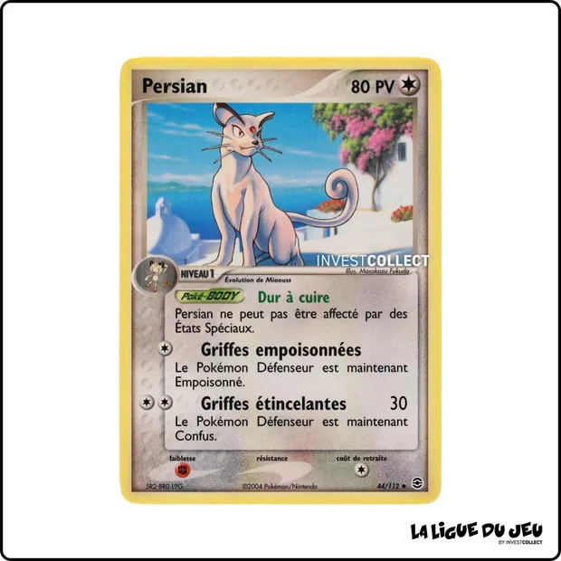 Peu commune - Pokemon - Rouge Feu Vert Feuille - Persian 44/112