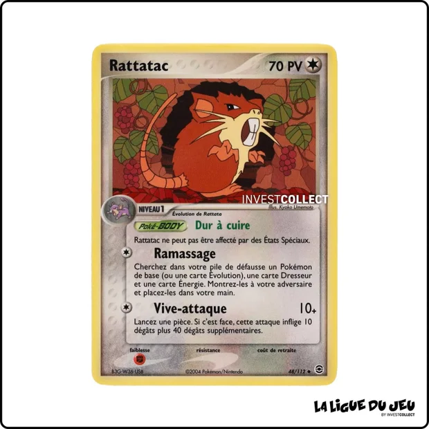 Peu commune - Pokemon - Rouge Feu Vert Feuille - Rattatac 48/112