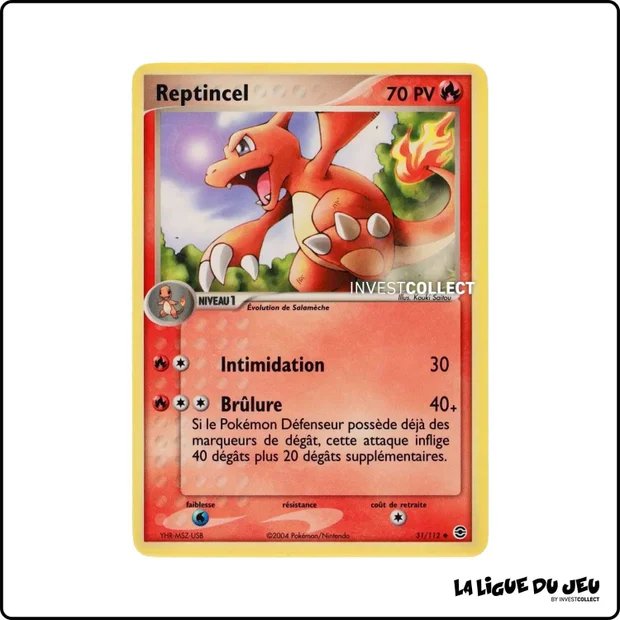 Peu commune - Pokemon - Rouge Feu Vert Feuille - Reptincel 31/112