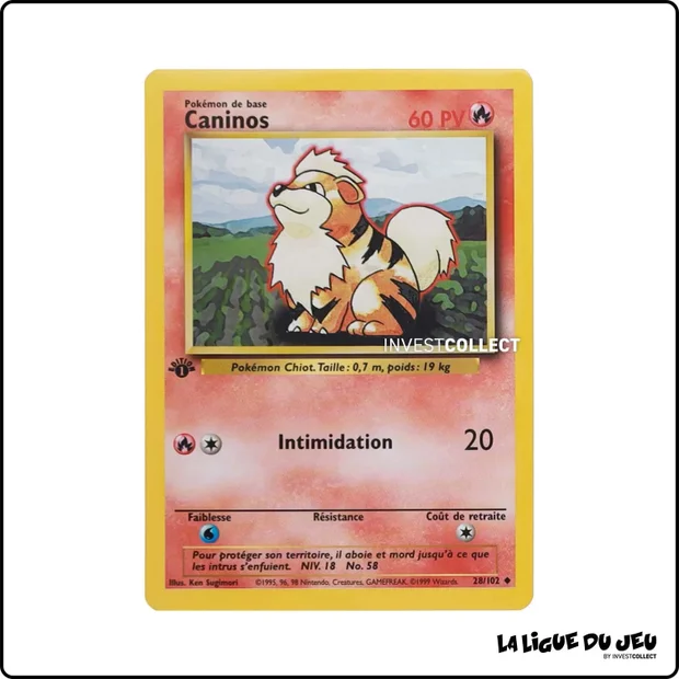 Peu Commune - Pokemon - Set de Base - Caninos 28/102