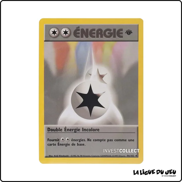 Peu Commune - Pokemon - Set de Base - Double Énergie Incolore 96/102