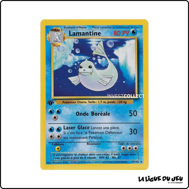Peu Commune - Pokemon - Set de Base - Lamantine 25/102