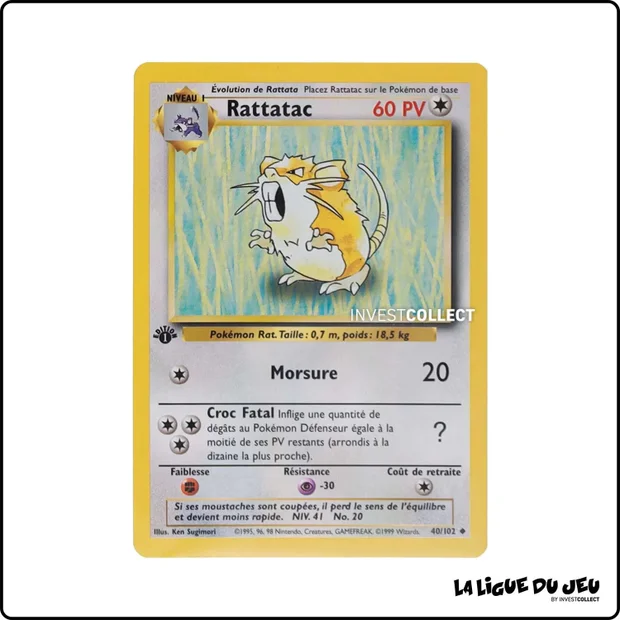 Peu Commune - Pokemon - Set de Base - Rattatac 40/102