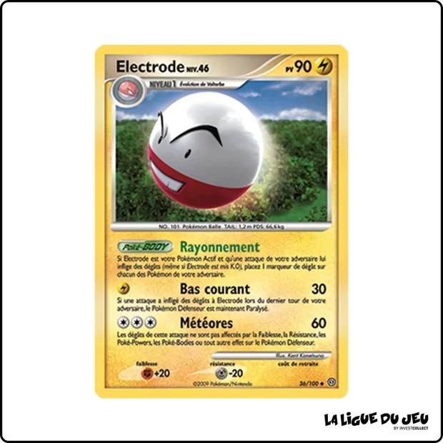 Peu commune - Pokemon - Tempête - Electrode 36/100