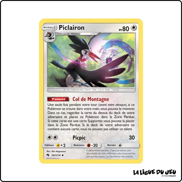 Peu commune - Pokemon - Tonnerre Perdu - Piclairon 165/214