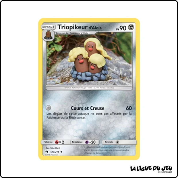Peu commune - Pokemon - Tonnerre Perdu - Triopikeur d'Alola 123/214