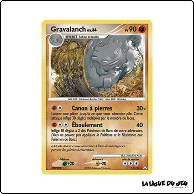 Peu commune - Pokemon - Trésors Mystérieux - Gravalanch 51/123
