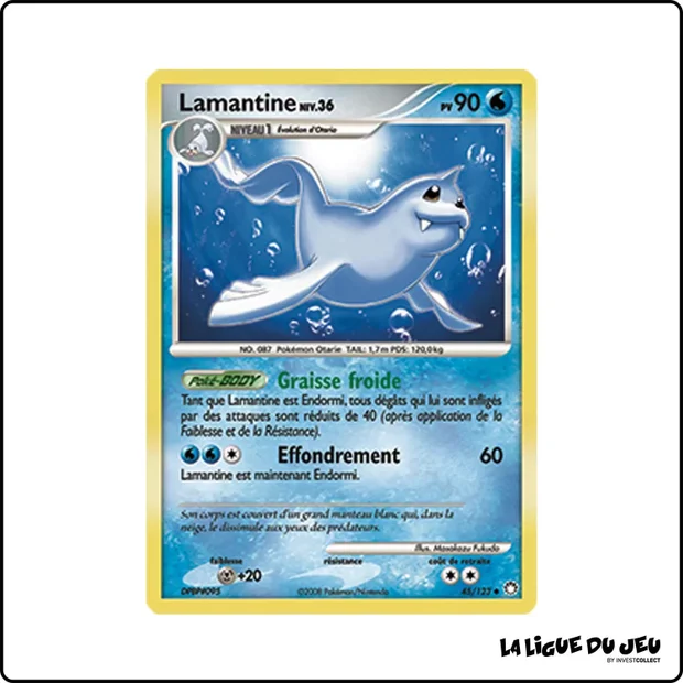 Peu commune - Pokemon - Trésors Mystérieux - Lamantine 45/123