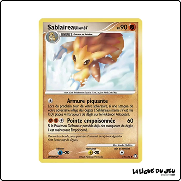 Peu commune - Pokemon - Trésors Mystérieux - Sablaireau 61/123