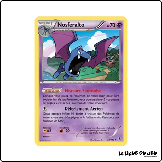 Peu commune - Pokemon - Vigueur Spectrale - Nosferalto 32/119