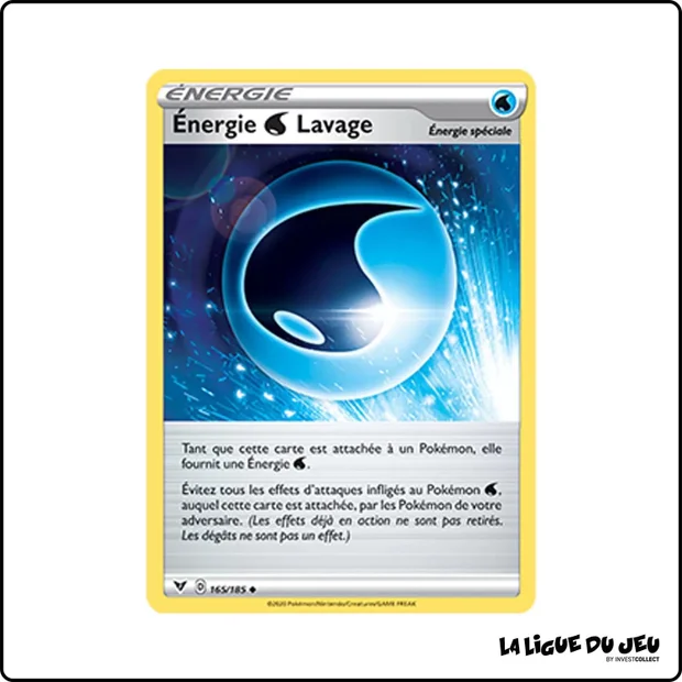 Peu commune - Pokemon - Voltage Éclatant - Énergie Eau Lavage 165/185